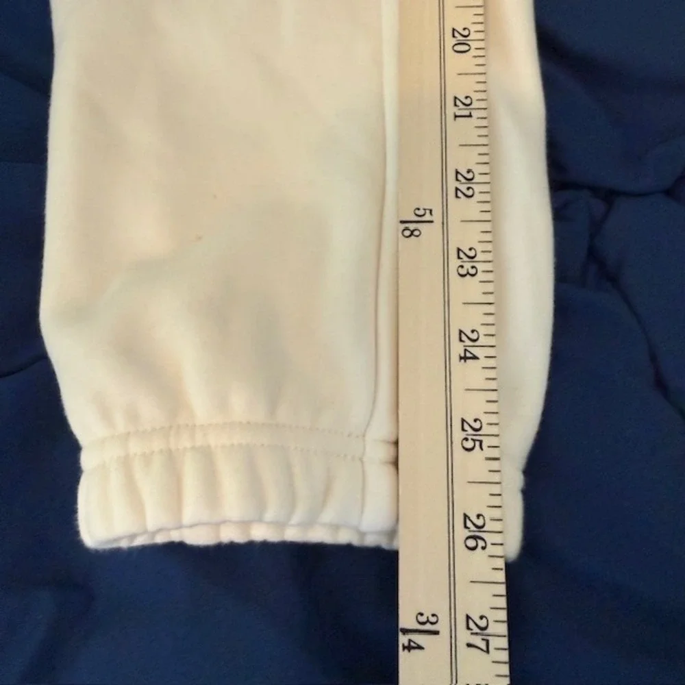 Fabletics Weekend Baggy Jogger Pants Ivory Drawstring Elastic Size Medium - Picture 8 of 9